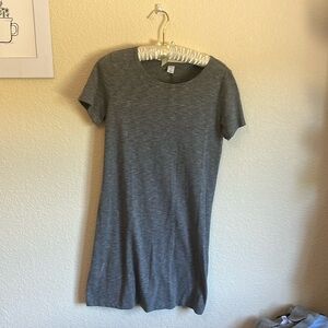 Old Navy Gray Heathered T-Shirt Dress